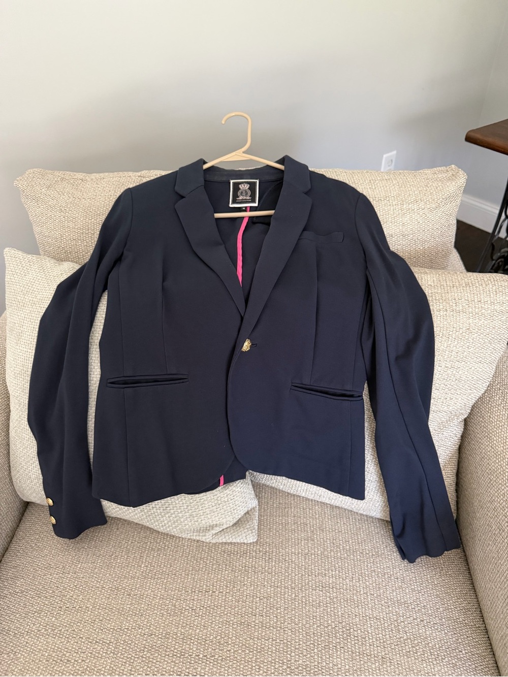 Juicy Couture Navy Blazer with Gold Buttons
